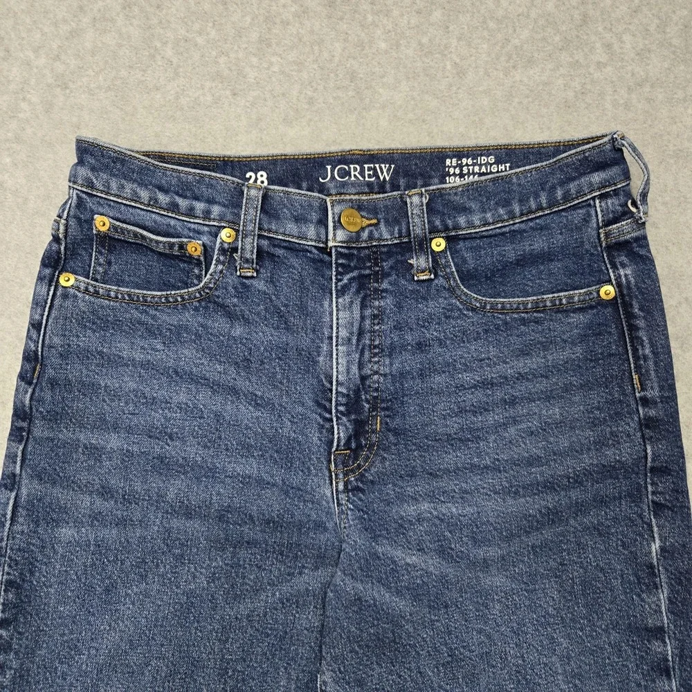 J Crew Jeans Mens 28 Blue '96 Straight Fit Denim‎ Classic Five Pocket RE-96-IDG